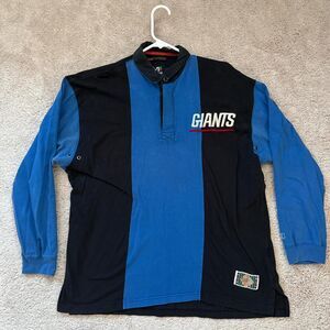 VINTAGE Mirage New York Giants Long Sleeve Polo Mens Size XXL